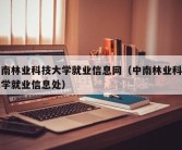 中南林业科技大学就业信息网（中南林业科技大学就业信息处）