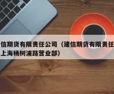 建信期货有限责任公司（建信期货有限责任公司上海杨树浦路营业部）