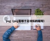 psg（psg是哪个足球队的缩写）