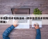 初中信息技术实践活动（初中信息技术实践活动教案）