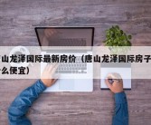 唐山龙泽国际最新房价（唐山龙泽国际房子为什么便宜）