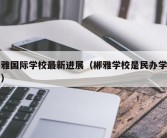 郴雅国际学校最新进展（郴雅学校是民办学校吗）