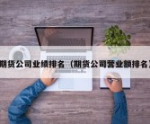 期货公司业绩排名（期货公司营业额排名）