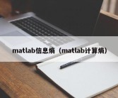 matlab信息熵（matlab计算熵）