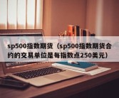 sp500指数期货（sp500指数期货合约的交易单位是每指数点250美元）