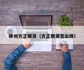 郴州方正期货（方正期货怎么样）