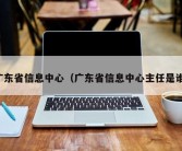 广东省信息中心（广东省信息中心主任是谁）