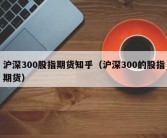 沪深300股指期货知乎（沪深300的股指期货）