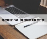 螺纹期货1801（螺纹期货走势图行情）