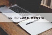 bsc（bsci认证费用一般要多少钱）