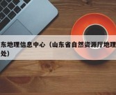 山东地理信息中心（山东省自然资源厅地理信息处）