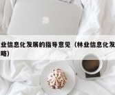 林业信息化发展的指导意见（林业信息化发展战略）