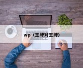 wp（王牌对王牌）