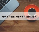 拜访客户信息（拜访客户信息汇总表）