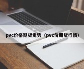 pvc价格期货走势（pvc价期货行情）